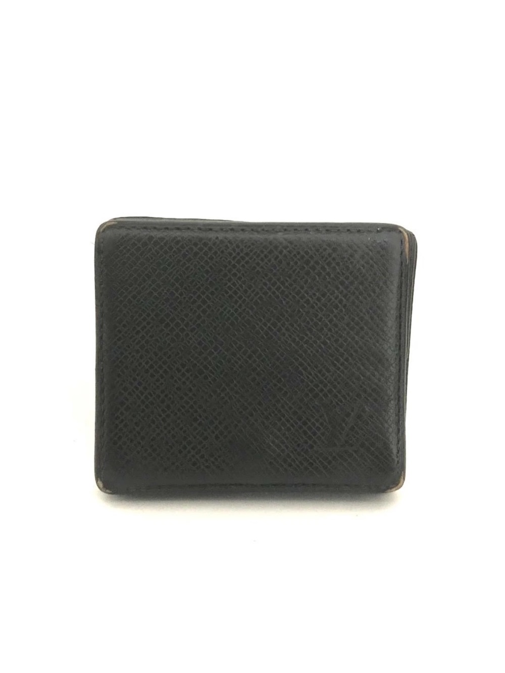 Authentic Louis Vuitton Taiga Porte Monnaie Boite Coin Purse Ardoise Black👝